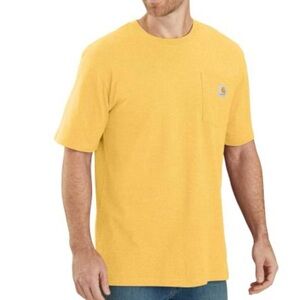 Carhartt Men's Loose Fit Workwear Short Sleeve buttery Yellow Tee siz XL casual